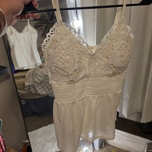 Derek Heart Cream Textured Top